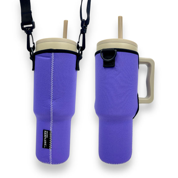 Purple 40oz Tumbler With Handle Sleeve