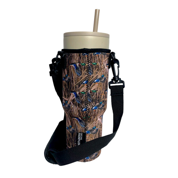 Duck Hunting 40oz Tumbler With Handle Sleeve