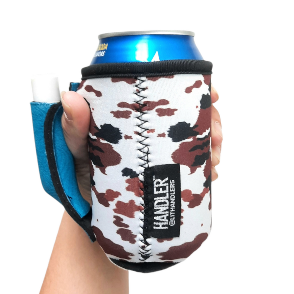 Cowhide w/ Turquoise Leather 12oz Stubby Can Handler™