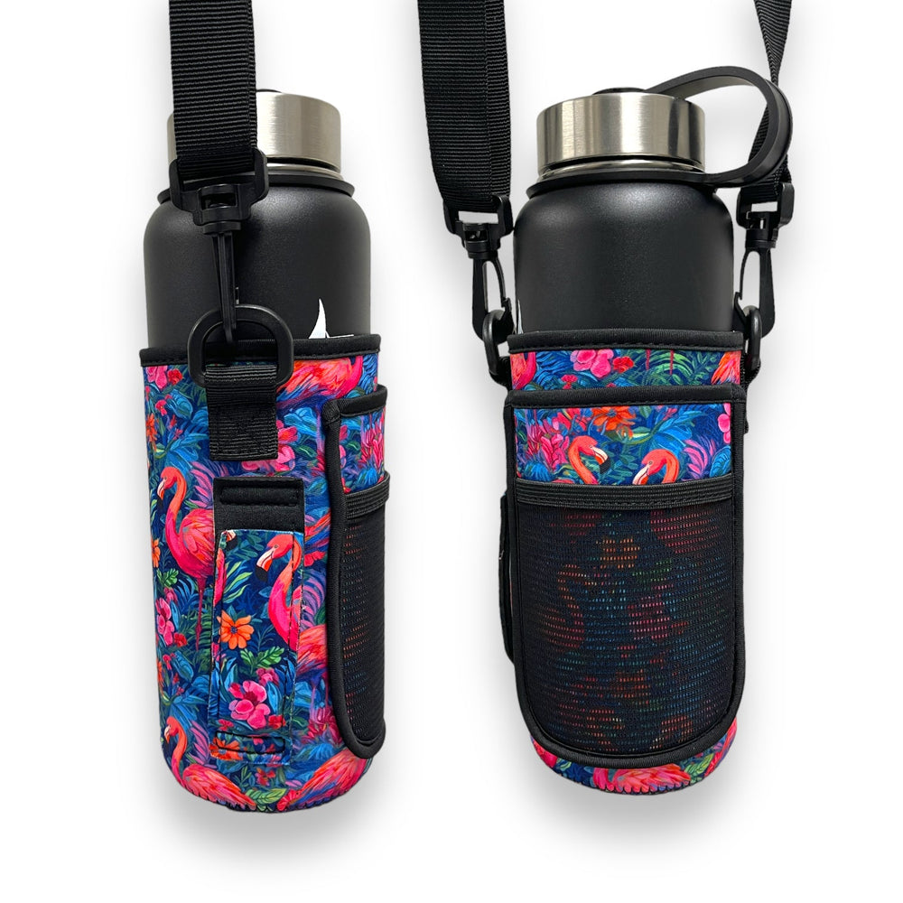 Bright Flamingo 30-40oz Tumbler Handler™  With Carrying Strap