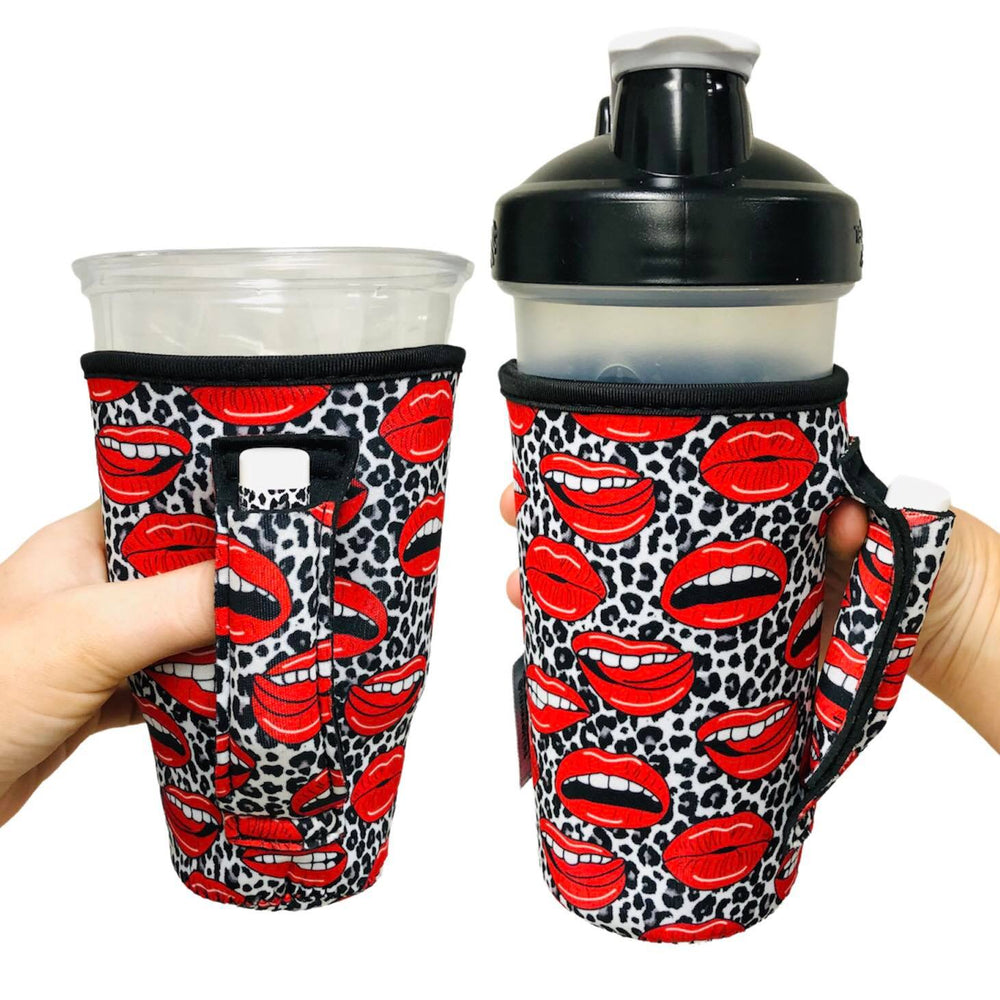 Leopard Lips 20oz Large Coffee / Tea / Tumbler Handler™