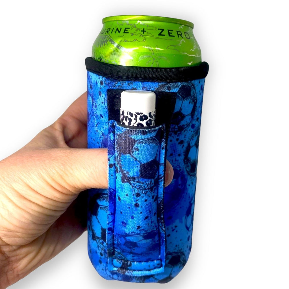 Blue Soccer 16oz Can Handler™ - Drink Handlers