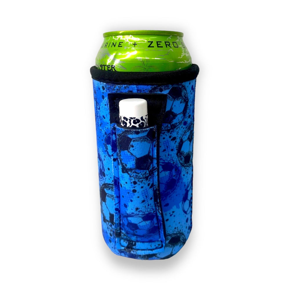 Blue Soccer 16oz Can Handler™ - Drink Handlers