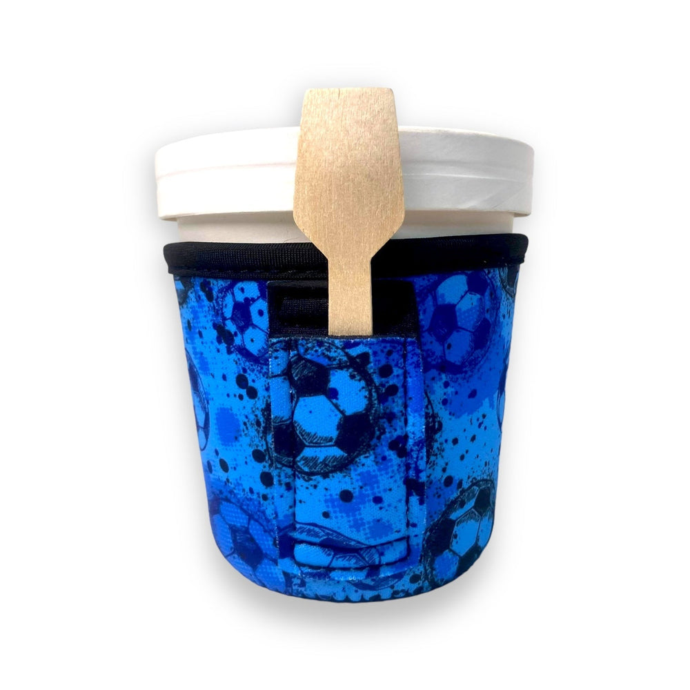 Blue Soccer Pint Size Ice Cream Handler™ - Drink Handlers
