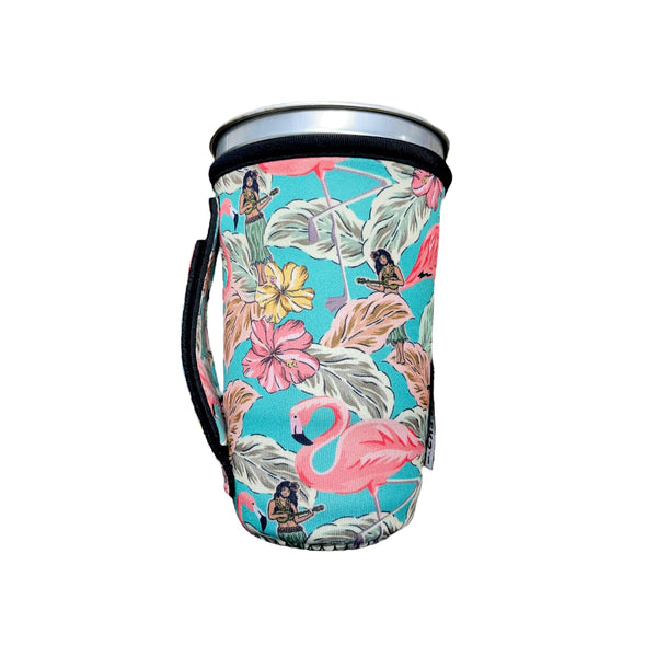 Hawaiian Flamingo 16oz PINT Glass / Medium Fountain Drinks and Hot Coffee Handlers™