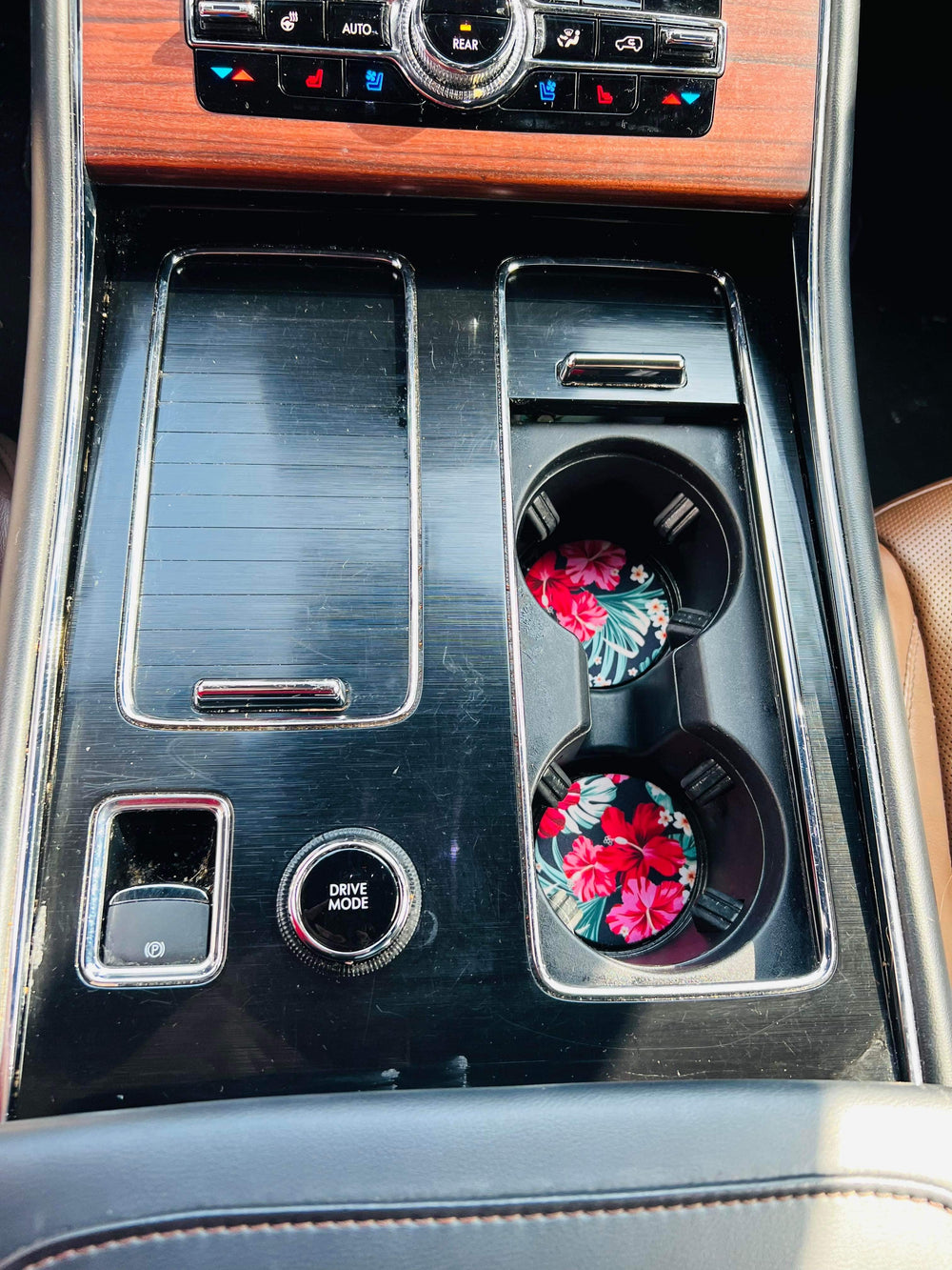 Hibiscus Neoprene Car Coasters