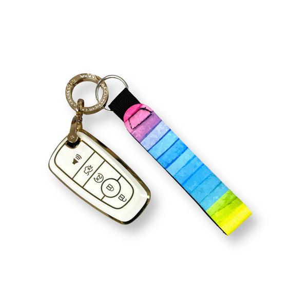 Rainbow Wristlet Keychain