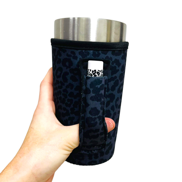 Black Leopard 20oz Large Coffee / Tea / Tumbler Handler™