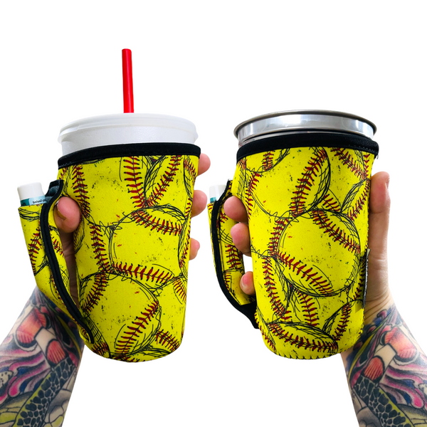Softball 16oz PINT Glass / Medium Fountain Drinks and Tumbler Handlers™