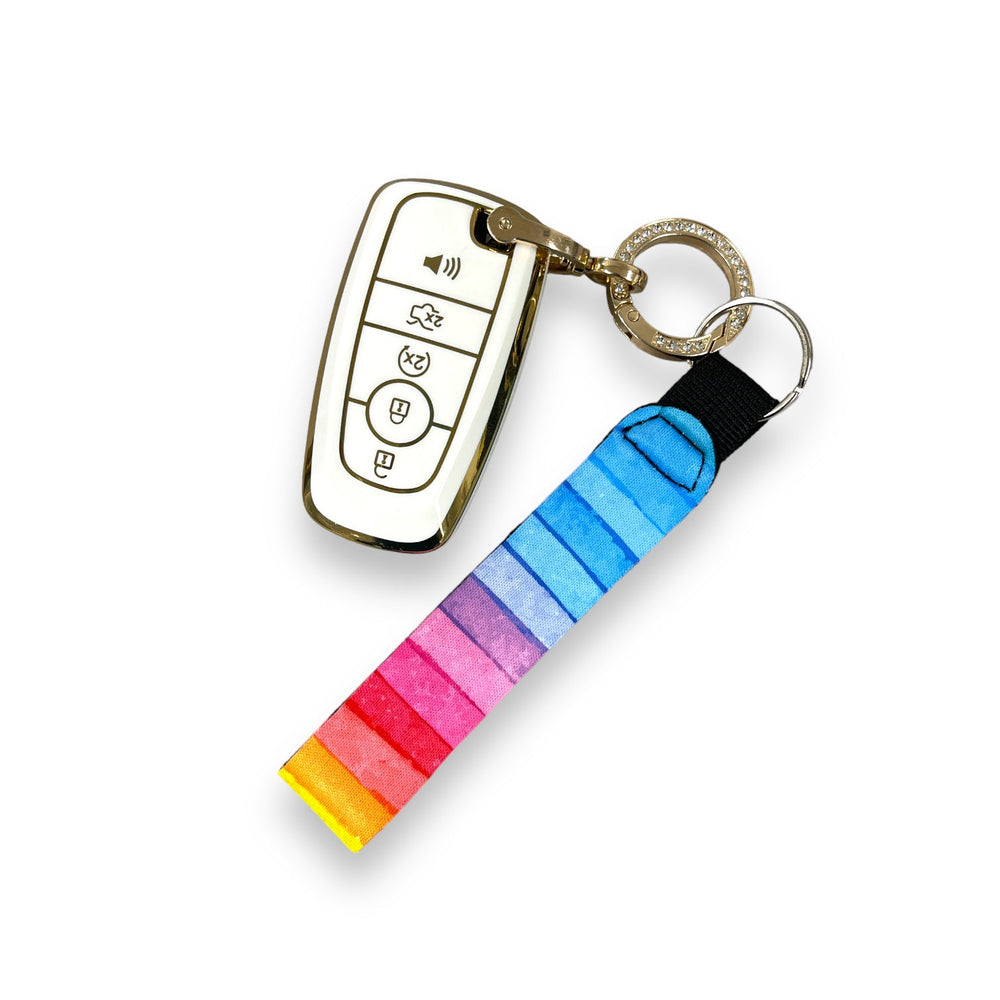 Rainbow Wristlet Keychain