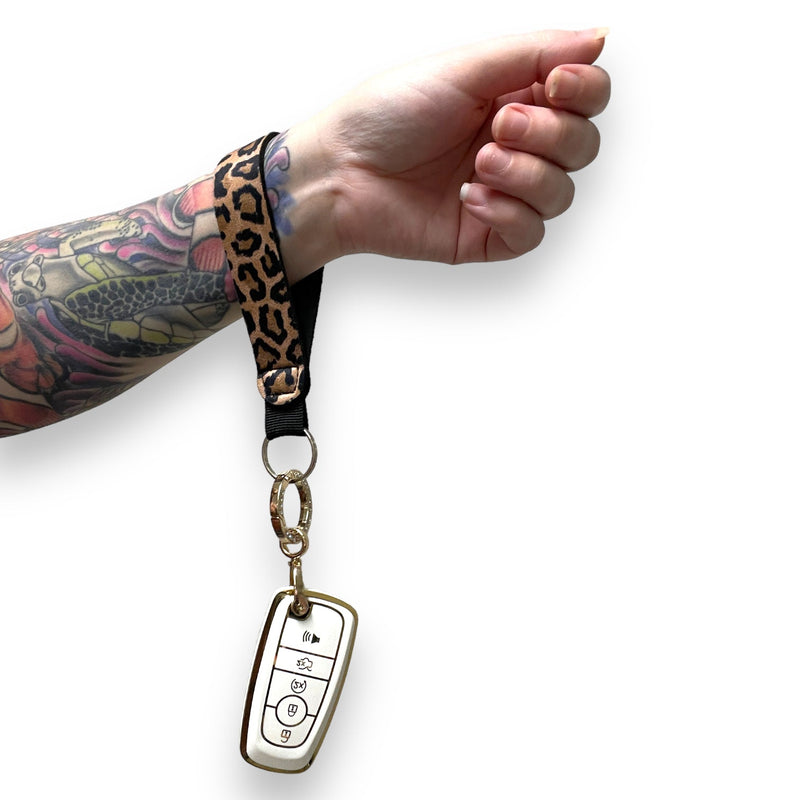 Leopard Wristlet Keychain