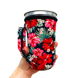 Hibiscus 16oz PINT Glass / Medium Fountain Drinks and Hot Coffee Handlers™