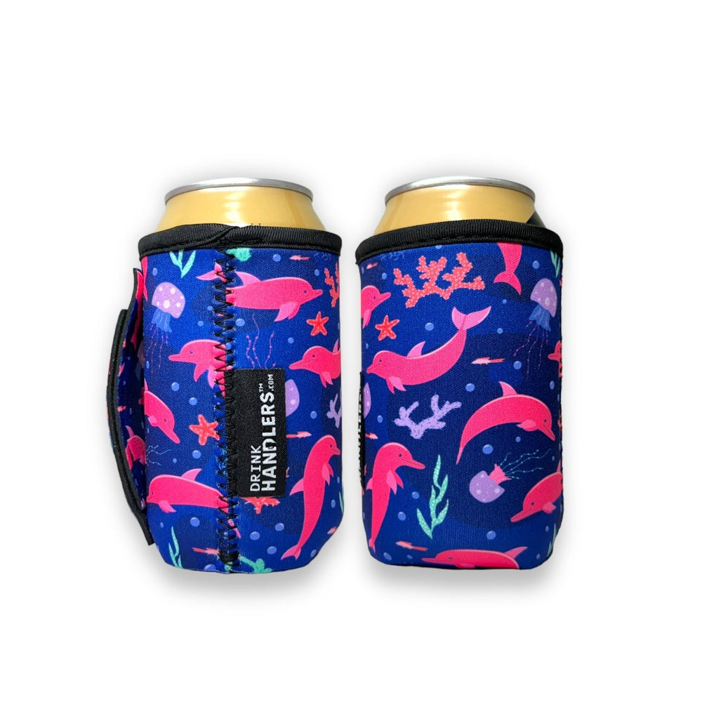 Pink Dolphins 12oz Stubby Can Handler™ - Drink Handlers