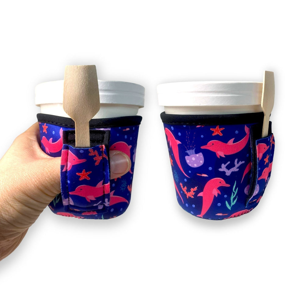 Pink Dolphins Pint Size Ice Cream Handler™ - Drink Handlers