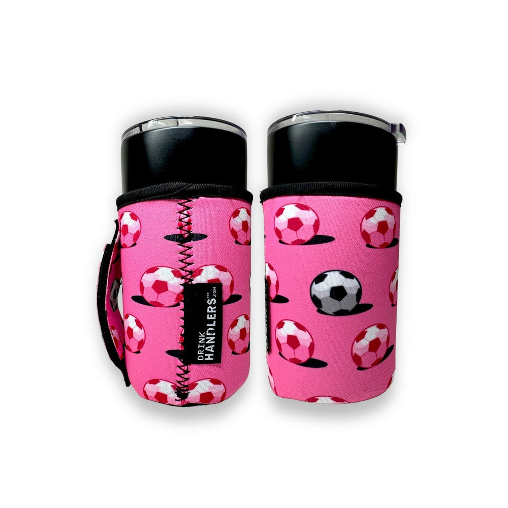 Pink Soccer 12oz Stubby Can Handler™ - Drink Handlers
