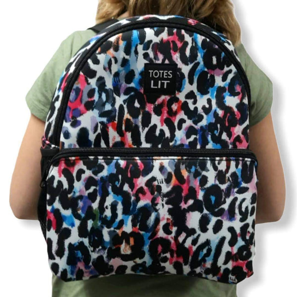 Watercolor Leopard Small Backpack